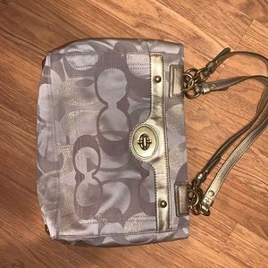 Authentic cream Coach shoulder purse